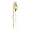 Axyaa Golden Stainless Steel Tableware Desserts Ice Cream Salad Spoon Set