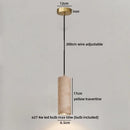 Axyaa Yellow Travertine LED Pendant Lamp for Dining Room & Kitchen Lighting at Home.