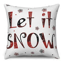 Axyaa Christmas Snowflake Pattern Pillow Cover for Sofa, Bedroom, Car