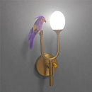 Axyaa Nordic Modern Bird Egg Wall Lights with Milk White Lampshade, Iron Art Luxury Bed Lighting