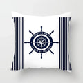 Axyaa Blue Mediterranean Compass Anchor Pillow Cover 45x45cm