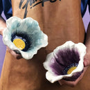 Axyaa Blue Flower Ceramic Coffee Cup and Saucer Set - Exquisite Breakfast Mug and Bowl