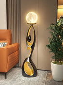 Axyaa Luxury Resin Sculpture LED Floor Lamp
