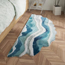 Axyaa Fluffy Nordic Style Irregular Shape Carpet for Bedroom and Living Room