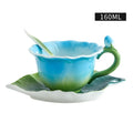 Axyaa Ceramic Rose Butterfly Teacup Set Milk Coffee Cup Camellia Afternoon Exquisite