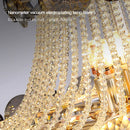 Axyaa Luxe Crystal Chandelier: Modern Elegant Lighting for Living Room, Dining, and Bedroom
