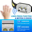 Axya Motion Sensor LED Headlamp with Red Green Warning Lights Waterproof Head Lamp