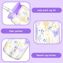 Axyaa Butterfly Lemon Double Wall Mason Jar Cup