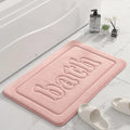 Axyaa Embossed Velvet Bathroom Floor Rug High Quality Non-slip Bath Mat