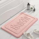 Axyaa Embossed Velvet Bathroom Floor Rug High Quality Non-slip Bath Mat
