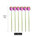 Axyaa Gold Cutlery Set: 6Pcs Long Handle Spoons for Coffee, Tea, Juice, Ice Cream