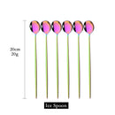 Axyaa Gold Cutlery Set: 6Pcs Long Handle Spoons for Coffee, Tea, Juice, Ice Cream
