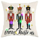 Axyaa Nutcracker Merry Christmas LED Light Pillowcase