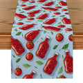 Axyaa Tomato Ketchup Table Runner for Kitchen Dining Room Decor