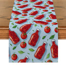 Axyaa Tomato Ketchup Table Runner for Kitchen Dining Room Decor