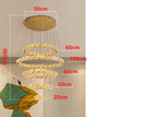 Axyaa Crystal Chandelier Stair Pendant Living Room Lighting Modern Interior Light