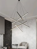 Axyaa Minimalist Long Strip LED Pendant Light for Home Living Room, Dining Room & Bar