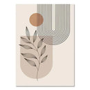 Bohemian Leaf Canvas Poster for Modern Living Room Decor - Axyaa