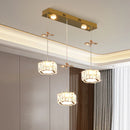 Axyaa Crystal Chandelier, Luxury Pendant Light for Living Room & Dining Room