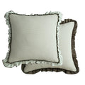 Axyaa Sand-Washed Cotton Lace Throw Cushion Cover with British Style, for Stylish Sofas.