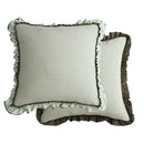 Axyaa Sand-Washed Cotton Lace Throw Cushion Cover with British Style, for Stylish Sofas.