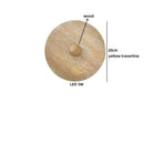Axyaa Wooden LED Wall Lamp with Yellow Travertine Design