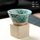 Axyaa Rough Pottery Teacup - Retro Cone Ceramic Coffee Cup - Home Art Decor Mug
