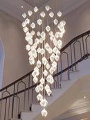 Axyaa Ceramic Magnolia Flower G9 LED Chandelier - White Luxury Pendant Light