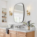 Axyaa Nordic Golden Glass Double Head Wall Lamp for Modern Living Spaces