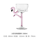 Axyaa Flamingo Stem Champagne Coupe Martini Glass - Clear Pink - 200ml