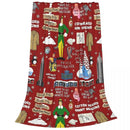 Axyaa ELF Nutcrackers Blanket: Festive Flannel Throw for Home Decor
