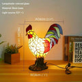 Axyaa Bear Table Lamp Stained Glass Decoration for Living Room Bedroom Children's Room