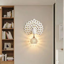 Axyaa Peacock Wall Lamp: Retro 3D Backdrop Lighting for Living Room & Bedroom