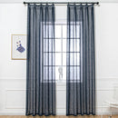 Axyaa Solid Blue Green Sheer Curtain for Stylish Living Room Decor