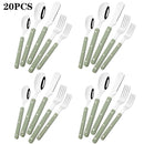 Axyaa Stainless Steel Dinnerware Set - 20pcs Western Kitchen Flatware