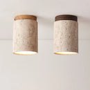 Axyaa Stone Travertine LED Chandelier: Elegant Marble Lighting for Home Décor
