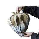 Axyaa Pleated Pattern Ceramic Vase - Handcrafted Flower Bud Shape Home Decoration