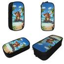 Axyaa Moana Kids Cartoon Pencil Case: Large Capacity, Office Supplies, Amazing Gift