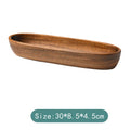 Axyaa Acacia Wood Snack Plate & Salad Bowl Set - Chinese Style Multi-cell Design