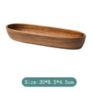 Axyaa Acacia Wood Snack Plate and Salad Bowl Set - Chinese Style