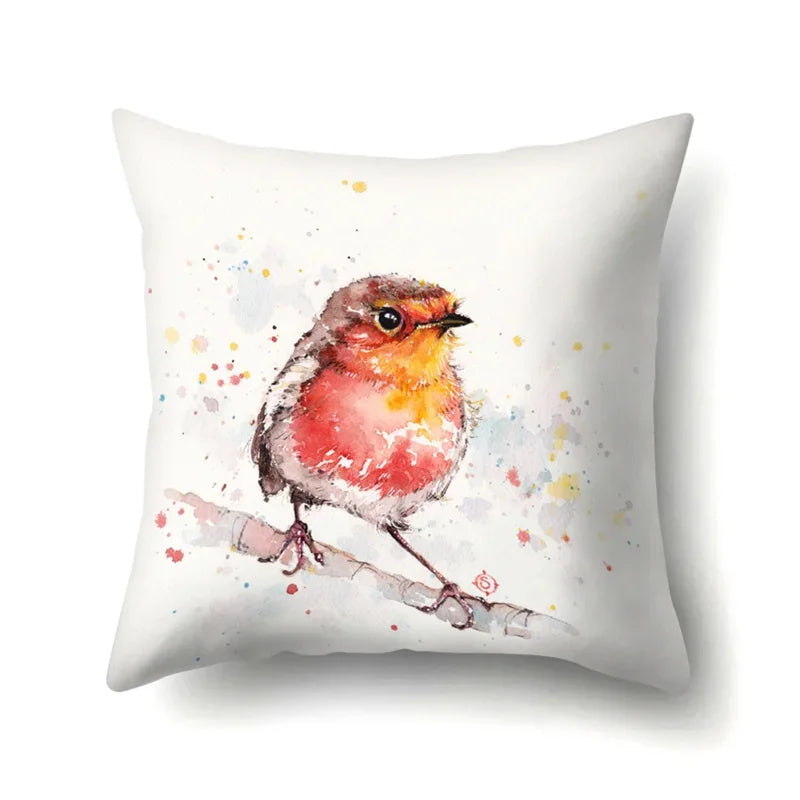 Axyaa Charms Bird Animal Pillowcase for Home Decoration