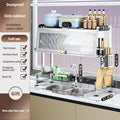 Axyaa Stainless Steel Kitchen Sink Dish Drainer Rack Utensils Holder Bowls Organizer