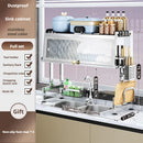 Stainless Steel Dish Drainer Rack by Axyaa: Organizer for Plates, Bowls, Utensils