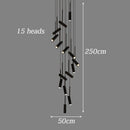 Axyaa Modern Stair Chandelier Pendant Light for Indoor Living Room Lighting