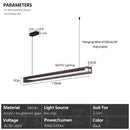 Axyaa Glass Pendant Light LED Linear Chandelier for Dining Room & Kitchen