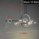 Axyaa Glass Ball Pendant Light | Modern Restaurant Home Decor Chandelier