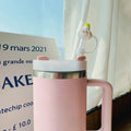 Axyaa Silicone Straw Toppers for Stanley Cup 40 oz Tumbler - Leak-Proof Dust Cover