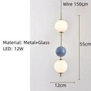 Axyaa Modern Glass Ball LED Pendant Light for Bedroom Dining Kitchen