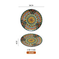 Axyaa Bohemian Ceramic Large Steak Plate for Home and Restaurant
