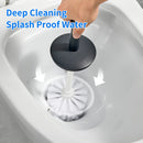 Axyaa Soft Bristle Toilet Brush with Splash Proof Handle and Base